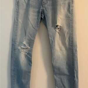 Calvin Klein Jeans Women's Light Blue Distressed Jeans